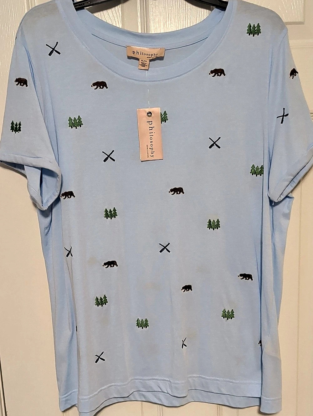 New! philosophy Printed Short Sleeve Tee